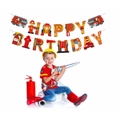 5M Firetruck Paper Letters HAPPY BIRTHDAY Set Party Decoration Strip Kids Party