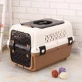 YES4PETS Large Dog Cat Crate Pet Rabbit Carrier Travel Cage With Tray & Window