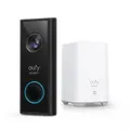 eufy Security Wireless Video Doorbell (Battery-Powered) with 2K HD & HomeBase 2