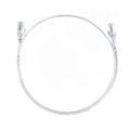 8WARE CAT6 Ultra Thin Slim Cable 0.25m / 25cm - White Color Premium RJ45 Ethernet Network LAN UTP Patch Cord 26AWG for Data Only, not PoE