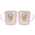 Pink Super Mum Woman Ceramic Coffee Mug Cup