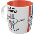 Ford Mustang Pony German Made Barrel Shaped Ceramic Coffee Mug Cup