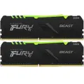 Kingston Fury RGB Beast 16GB DDR4 Desktop RAM Kit - Black 2x 8GB - 3200MHz - CL16 - Intel XMP, AMD Ryzen - KF432C16BBAK2/16 [KF432C16BBAK2/16]