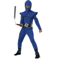 Stealth Ninja Child Blue Japanese Warrior Costume