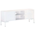 TV Cabinet White 115x30x46 cm Solid Mango Wood vidaXL