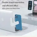 Laptop Phone Dual Screen Holder Notebook Expansion Bracket Side Mount Clip Magnetic Stand