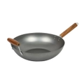 Davis & Waddell Carbon Steel Wok Stir Fry Pans Chinese Wok Silver/Natural 35cm