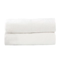 2pc Renee Taylor Bath Sheet/Towel Set Cobblestone 650 GSM Cotton Ribbed White