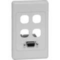 DYNALINK P5980 VGA With 4 Gang Wall Plate Dual Cover Screw Connections Screw Connections In the