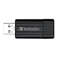Verbatim Store'n'Go Pinstripe USB 2.0 Drive 16GB, Slim Retractable Design, Limited Lifetime Warranty (Black) 49063