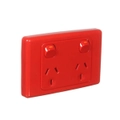 CLIPSAL 2025-RD - 10Amp RED Double Power Point GPO - 2000 Series