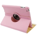 For iPad 2/3/4 Case,Smart Function Rotatable Shielding Leather Cover,Pink
