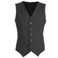 Mens Wool Blend Vest w/ Knitted Back Waistcoat Sleeveless Wool Blend - Charcoal