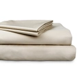 Ardor 300TC Cotton Single Bed Fitted Flat Sheet Bedding Set w/ Pillowcase Stone