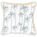Cushion Cover-Coastal Fringe-Tall Palms Smoke-60cm x 60cm