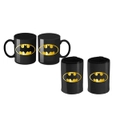 Batman Logo Metallic Coffee Mug Cup and Can Cooler Gift Set
