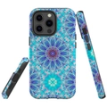 For Apple iPhone 13 Pro Case, Armour Back Cover, Psychedelic Blues