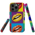 For Apple iPhone 13 Pro Case, Armour Back Cover, Pop Art Lips