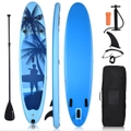 Costway 10' Inflatable Stand Up Paddle Board Set SUP Surfboard w/SUP Accessories & Backpack for Adults Youth Baginner Outdoor Sports Bule