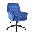 Goodwin Premium Velvet Fabric Executive Office Work Task Desk Computer Chair - Navy Blue