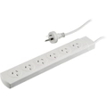 DOSS PB60 6 Way Powerboard White With Overload Protection Pure White Finish 6 WAY POWERBOARD WHITE