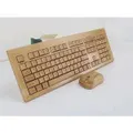 Bamboo Wooden Keyboard&Mouse Combo Wireless 3 areas Multimedia Eco Friendly BKM02