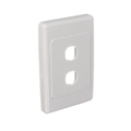 Clipsal 2032VH-WE - 2 Gang Grid And Surround 2000 Series White
