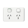 Clipsal Iconic 3025-VW - Double Power Point GPO 10 Amp - Vivid White