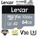 Micro SD Card Lexar 64GB Professional 1066x Class 10 A2 U3 Phone Tablet Memory