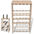 Wooden Wine Rack 25 Bottle Holder 5 Tier Storage Display Shelf Decor Furniture