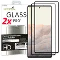 [2 Pack] Google Pixel 6 Pro (6.7") Tempered Glass Full Coverage Crystal Clear Premium 3D Edge 9H HD Screen Protector by MEZON (Pixel 6 Pro, 5D)