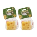 2x Fumfings Novelty Stretchy Mouse & Cheese Block 7cm Squeezy Toy Kids/Child 3y+