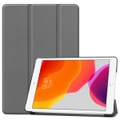 For iPad 10.2 Custer Texture Horizontal Flip Smart PU Leather Case , Smart Flip Cover Grey
