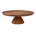 Davis And Waddell Acacia Wood Footed Cake Stand
