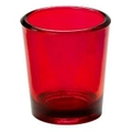 50 Pack of Ruby Red Clear Glass Table Tealight Votive Candle Holder Cup Jar 6.5cm Table Decorations BULK