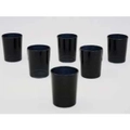 50 x Black Glass Tealight Candle Cup Jar Holder - Event Ball Table Noir Room Decoration - BULK BUY