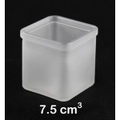 25 x 7.5cm Square Cube Frosted Glass Tealight Candle Holder Wedding Table Event Decoration BULK BUY