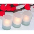 50 x White Frosted Glass TeaLight Candle Holder - 6.5cm height - Event Table Decoration Room BULK BUY