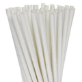 100 Pack White Biodegradable Paper Drinking Straws Birthday Party Cafe Take Away