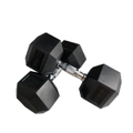 22.5kg X 2 Hex Rubber Coat Iron Dumbell Home Gym Strength Weight Training