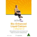 Active Care Bio Enhanced Liquid Calcium + Vitamin D 72 Capsules