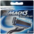 Gillette Mach 3 Cartridge Turbo 8 Pack