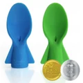 Cherub Baby Universal Food Pouch Spoons - Blue & Green (2 pack)