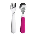 Oxo Tot Feeding Fork and Spoon - Pink