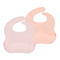 WeanMeister EasyRinse Baby Feeding Bibs - Pink / Peach