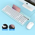 USB Wired Keyboard with Fn Fuction Key Home Office Ultra-Slim Compact Keyboard Mouse For Computer Laptop Mac Desktop