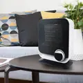 ecHome mini PTC Ceramic Fan Heater 1500W Black Suitable for Home & Office Use