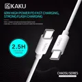 (Kaku) 60W Power Delivery 2.0 Quick Charge 3.0 USB Data and Charging Cable Type-C to Type-C or Type-C to Lightning support iPhone 18W fast charging Compatible iPad Pro/laptop/notebook Google Xiaomi Asus Samsung Nokia Moto Nubia Lenovo