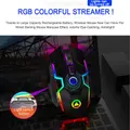 Gaming Mouse Rechargeable Wireless Mouse Silent 1600 DPI Ergonomic RGB LED Backlit 2.4G USB Receiver Mouse For Laptop Computer