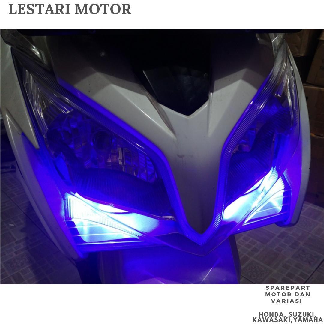 Lampu Senja Led Vario 125 Old Nmax Aerox Crystal Biru Terang 2 Pcs